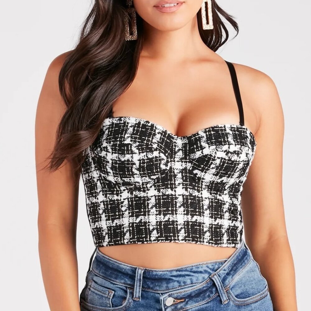 NWT Windsor Naturally a Classic Tweed Bustier